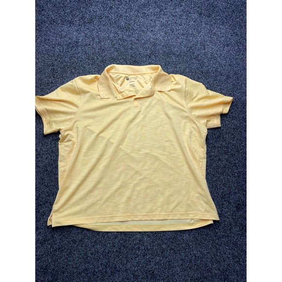 Haggar Other - Haggar Mens XXL Yellow Heathered Short Sleeve Performance Polo Shirt RN40330